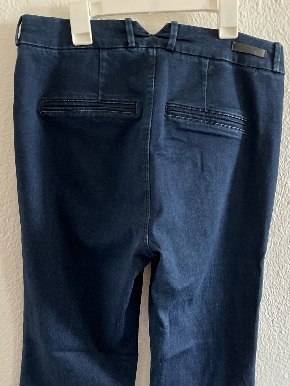PAIGE Dark Navy Stretch Trousers - Picture 7 of 13